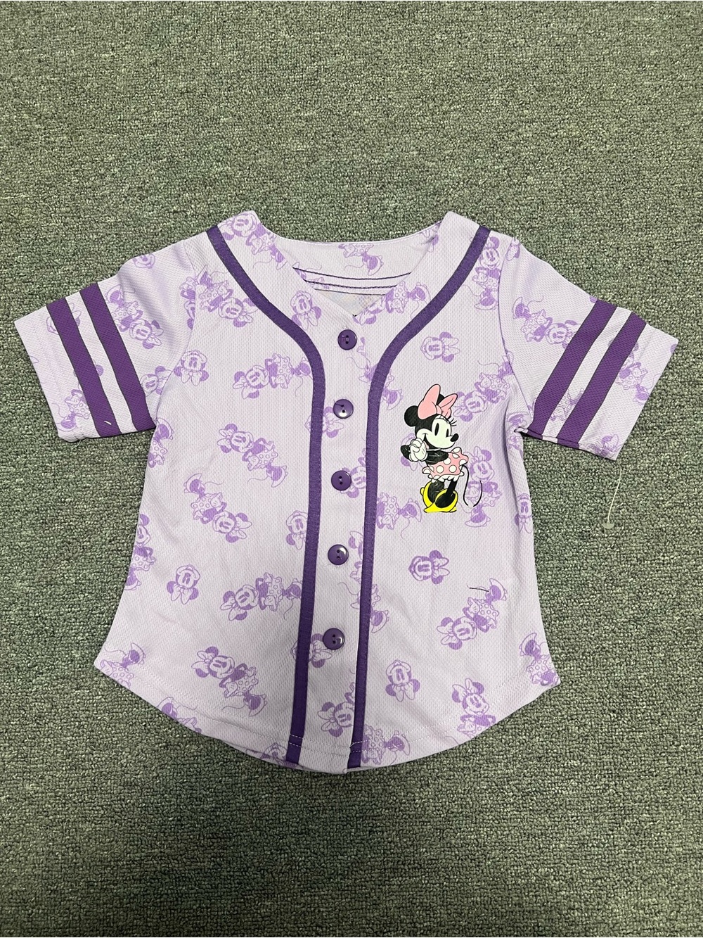 Disney Lavender Minnie Mouse Baseball Jersey
